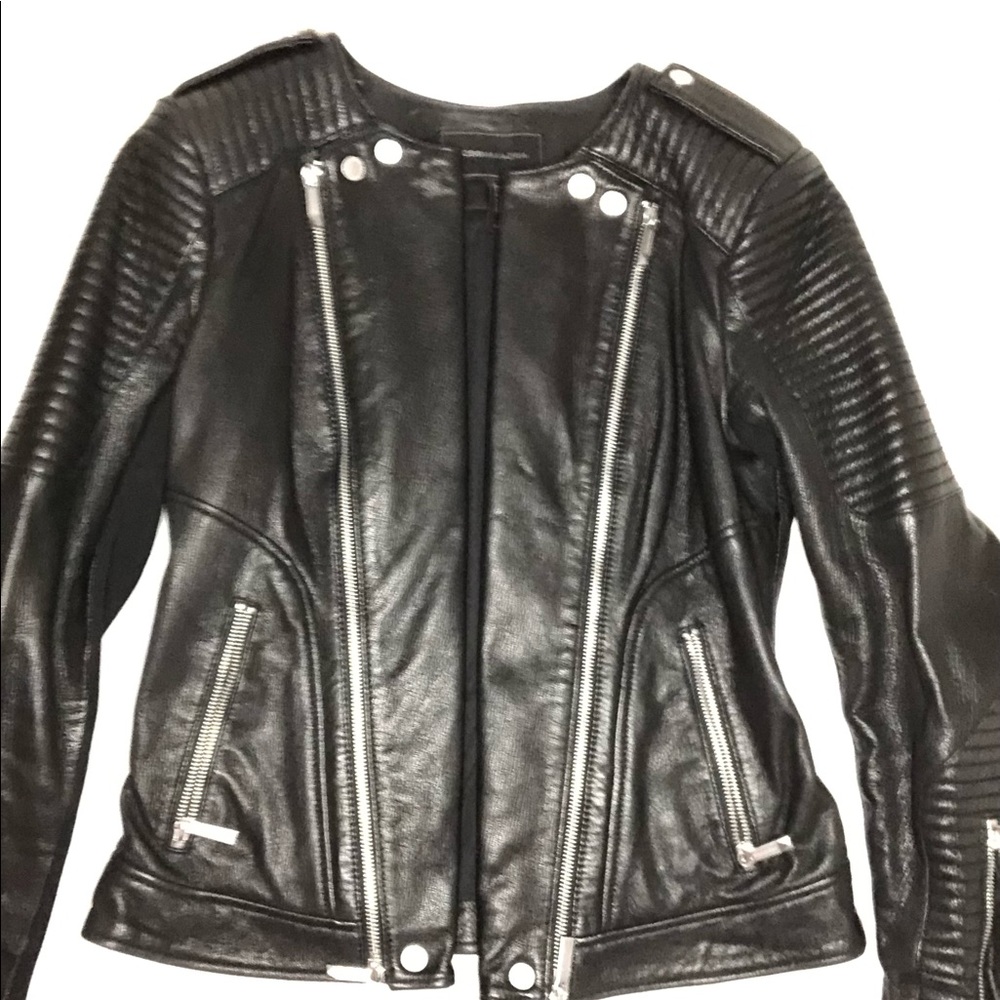 BCBG Maxazria Leather Moto Jacket